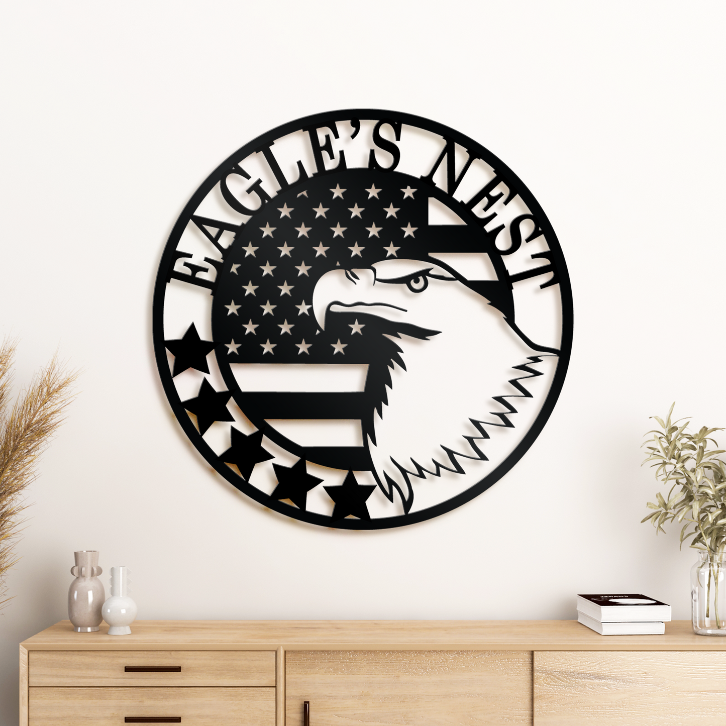 Eagle’s Nest Metal sign - eagle nest monogram