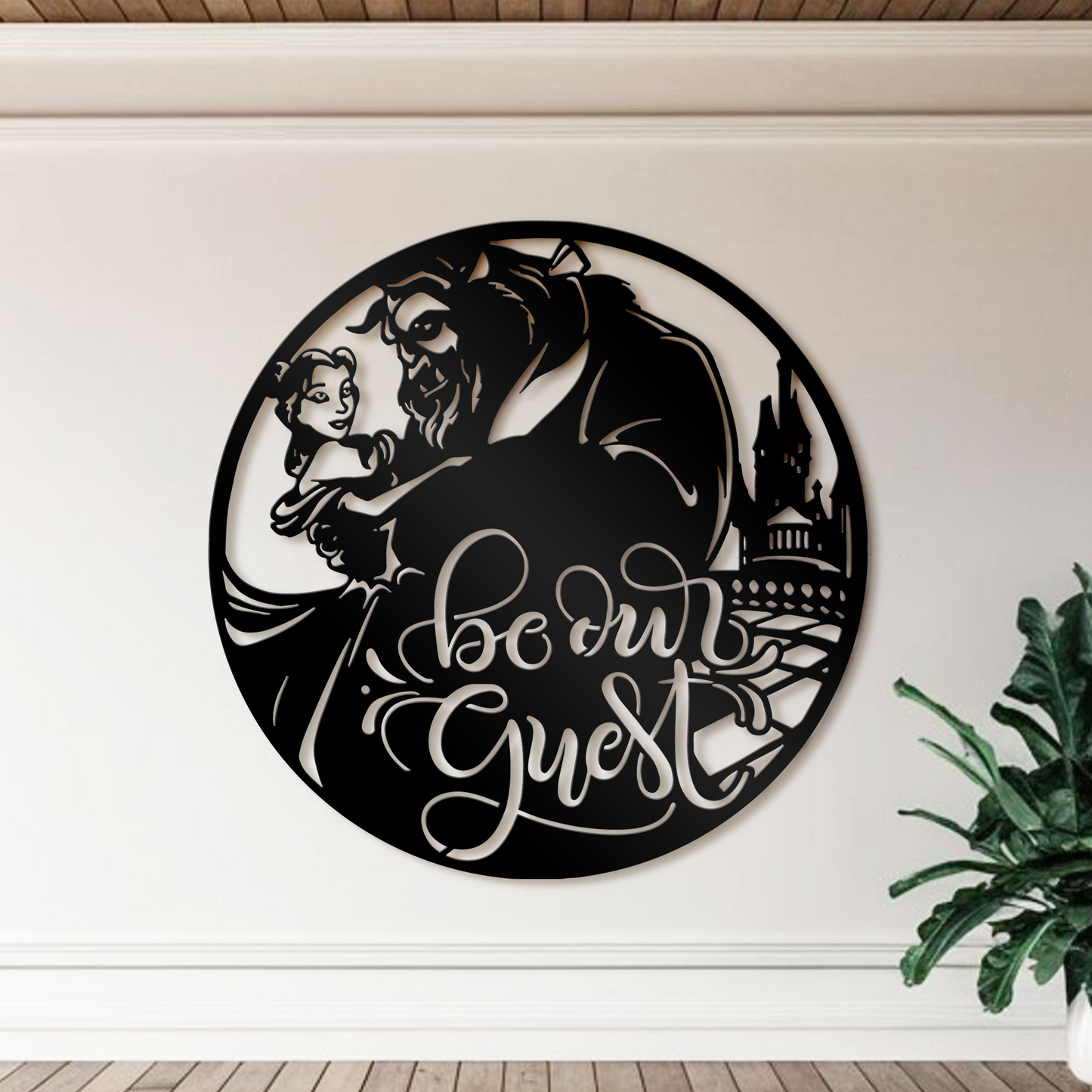 Be Our Guest Metal Wall Art, Disney Theme Home Decor