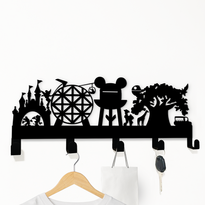 Welcome Disney Parks Key Hangers - Disney Key Hangers - Disney World Key Hook Rack - Disney Home Décor - Room Entrance Décor - New Home Gift