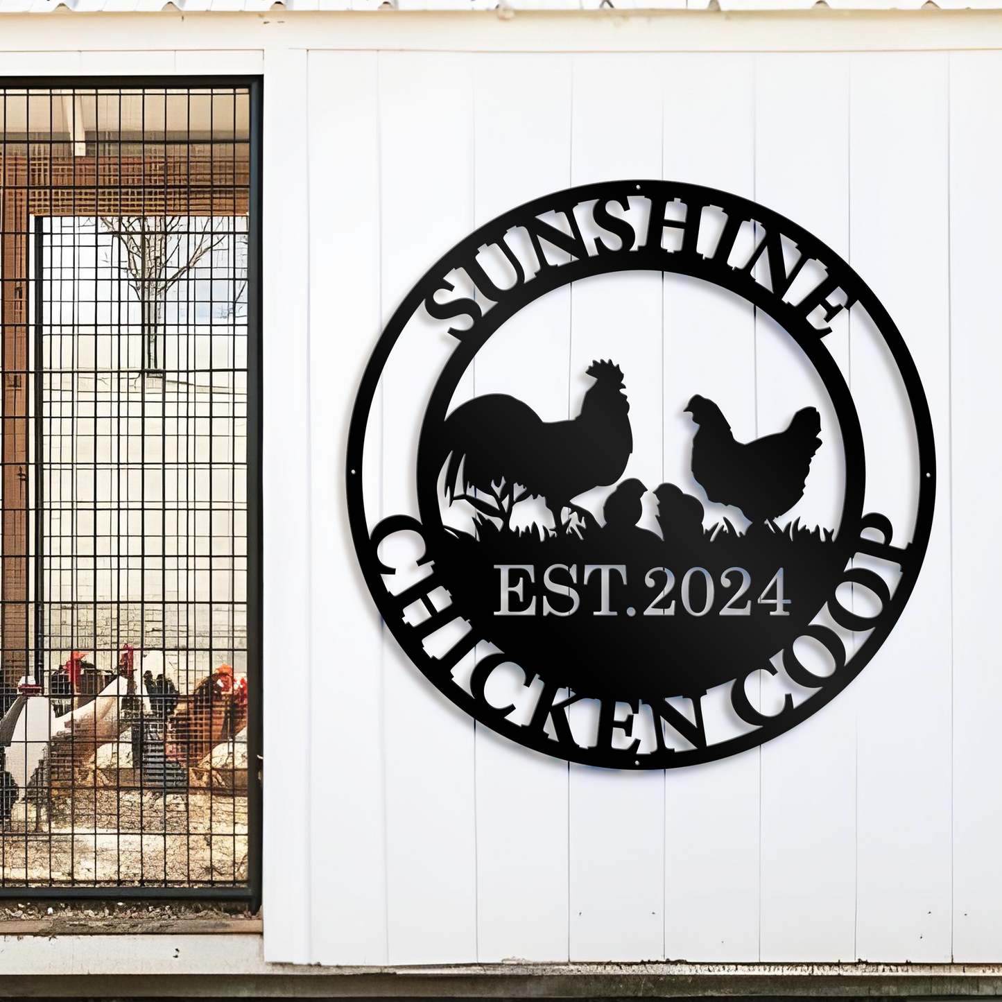 Chicken Metal Signs, Chicken Coop Sign