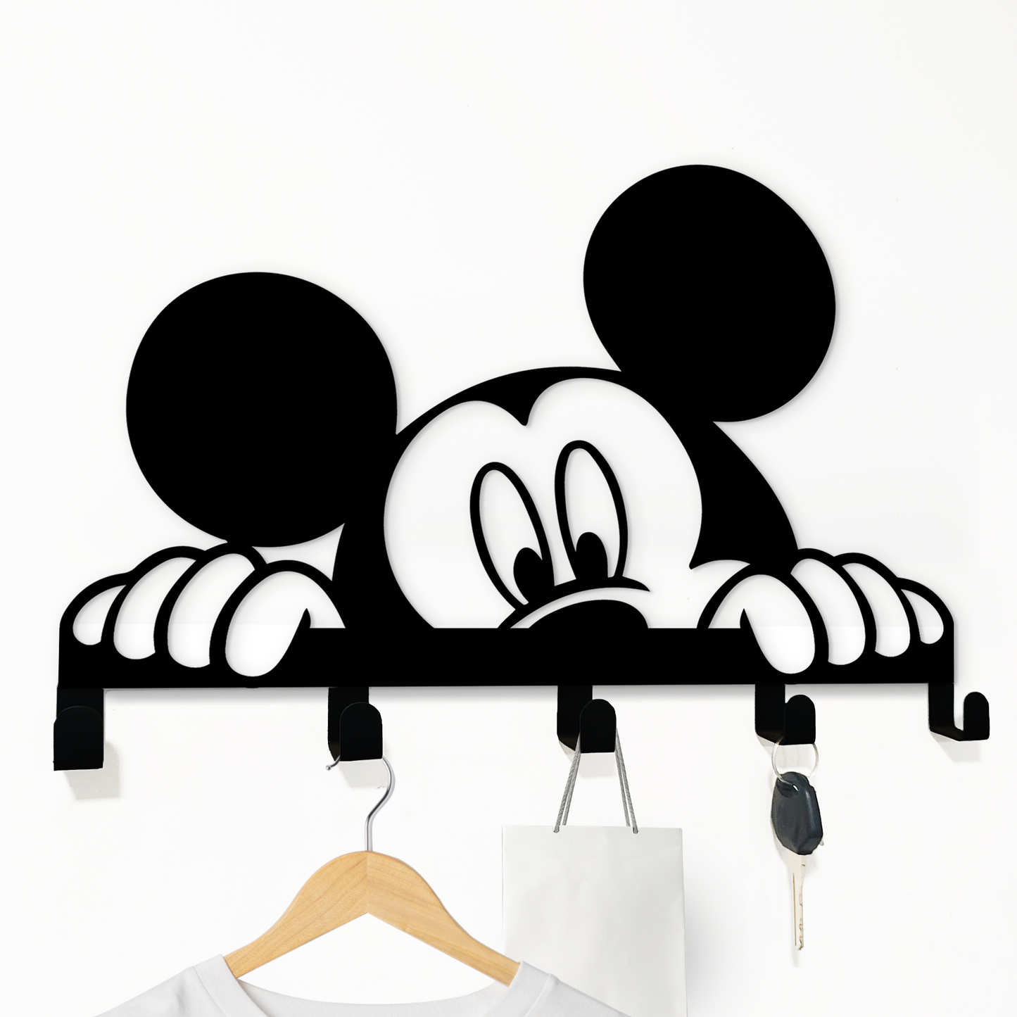 Hiding Mickey Christmas Key Hook - Cute Mickey Theme Wall Hanger