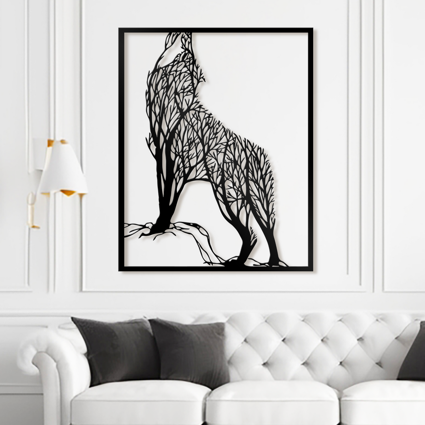 Black Wolf Metal Wall Art - Wolf Metal Wall Art