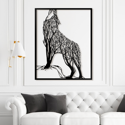 Black Wolf Metal Wall Art - Wolf Metal Wall Art