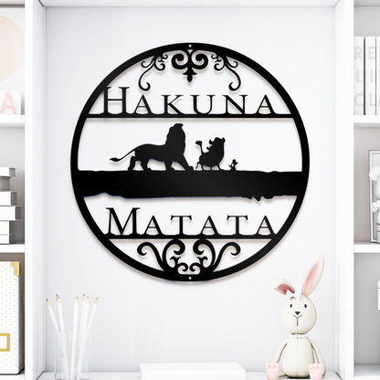 Disney Hakuna Matata Lion King Metal Sign