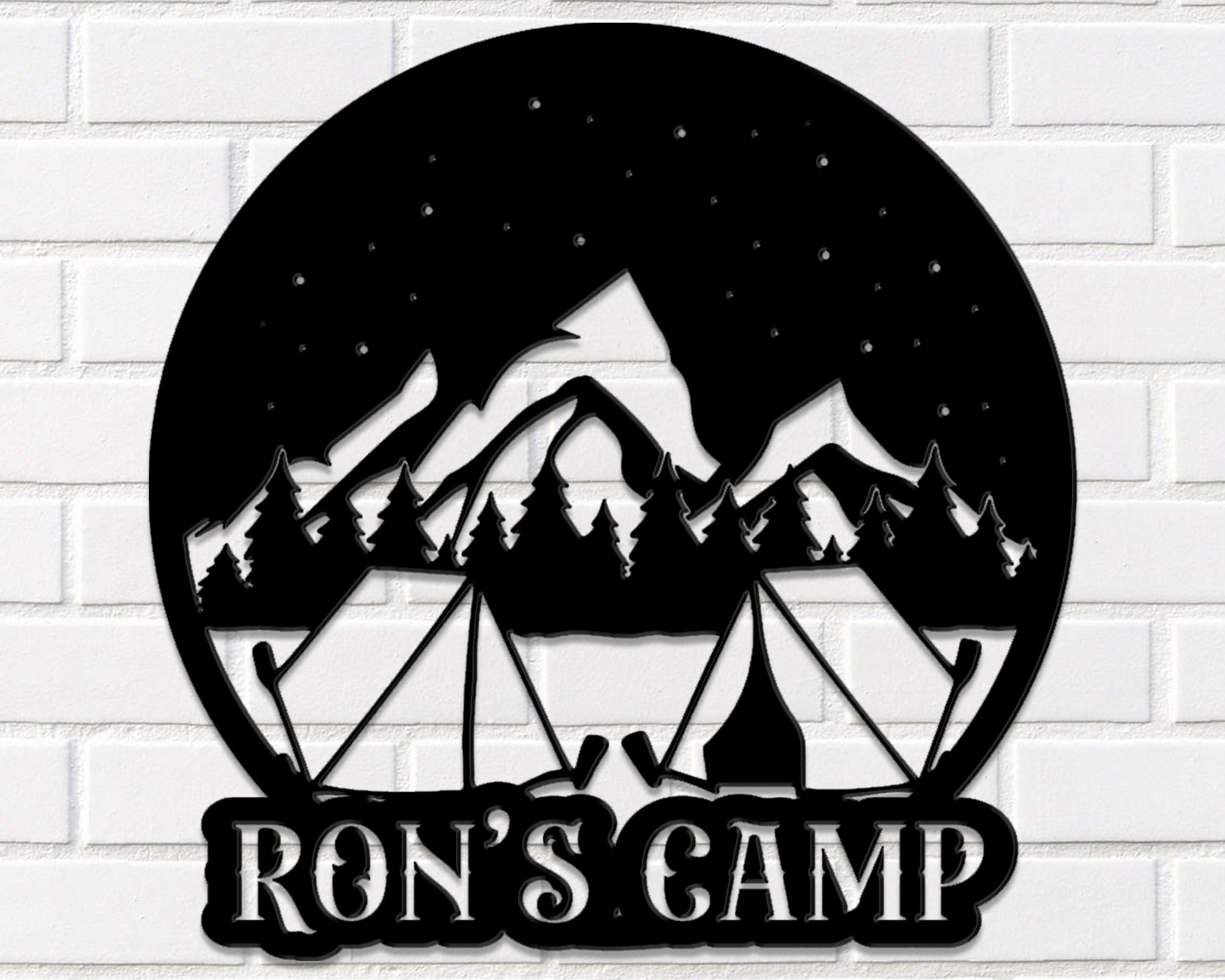 Camping Metal Sign