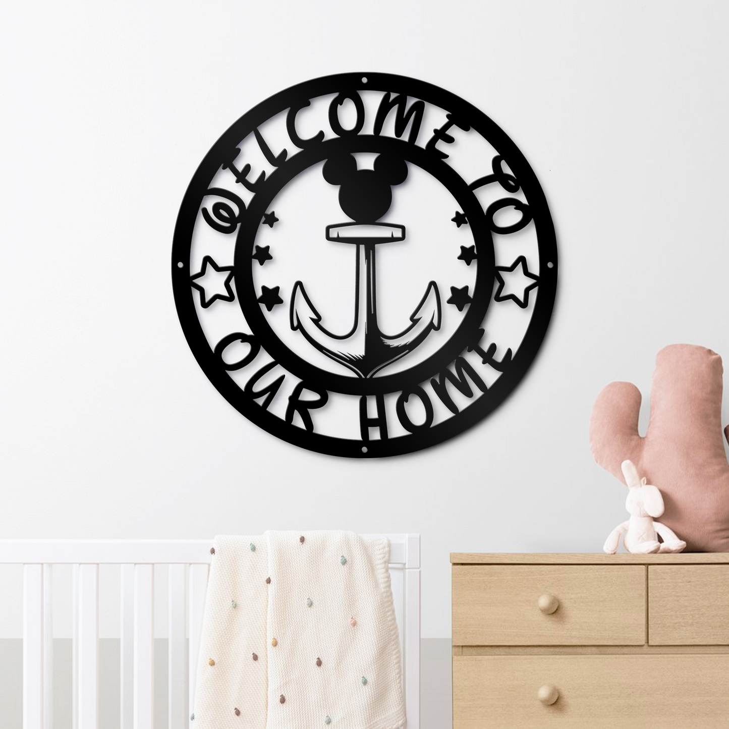 Welcome to Our Home Sign - Anchor Metal Sign