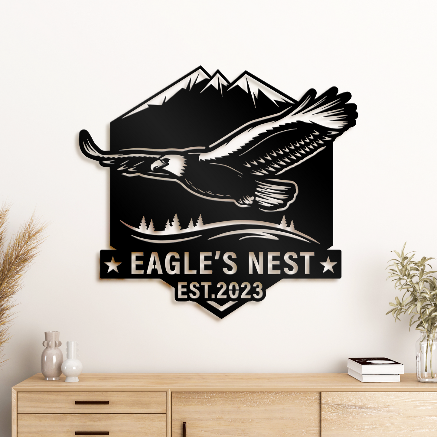 Eagle Address Sign Metal Sign with American Eagle Metal Bird Sign