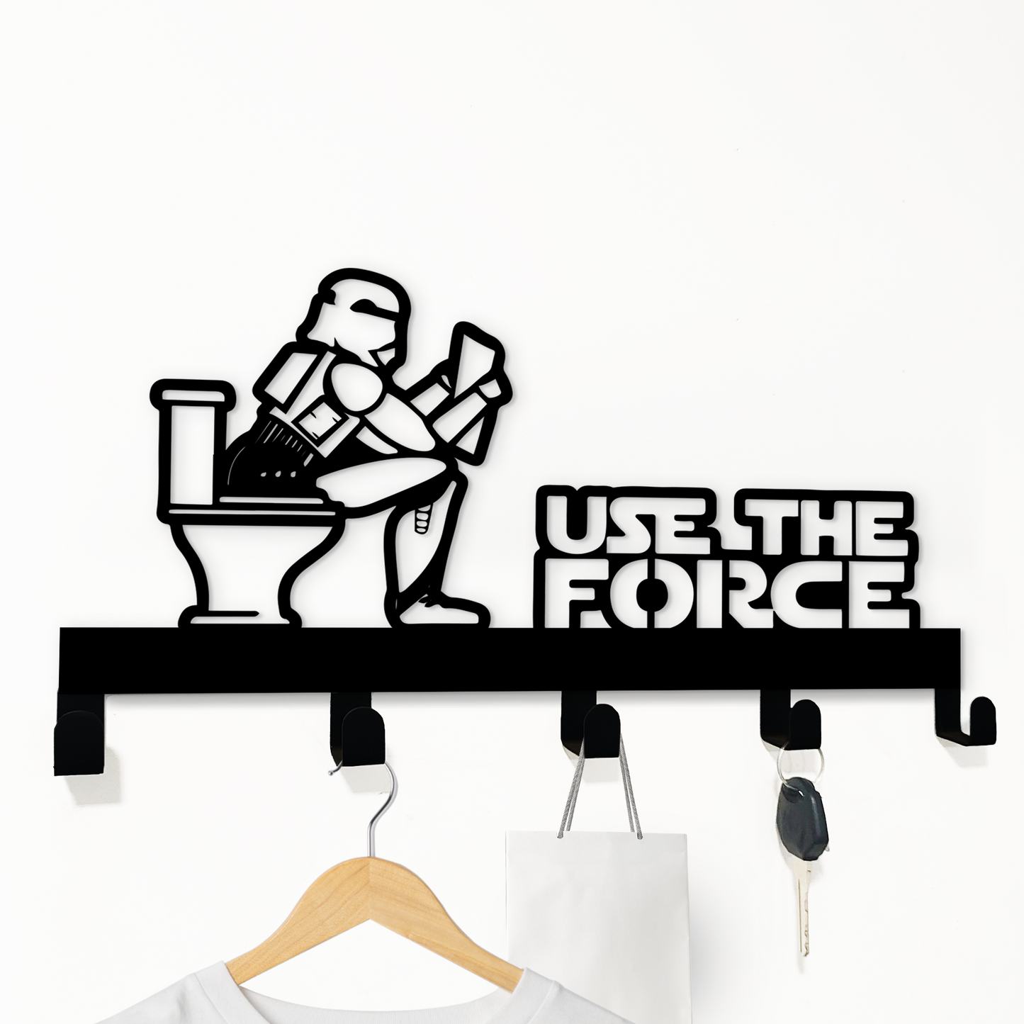 Use The Force Key Hook Sign - Kids Winter Presents - Wall Hanger