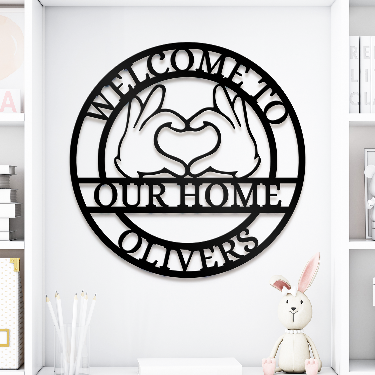 Personalized Welcome To Our Home Metal Sign, Home Decor, Housewarming Gifts