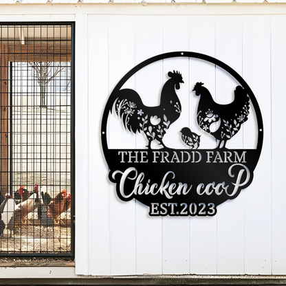 Custom Metal Signs, Chicken Coop Sign