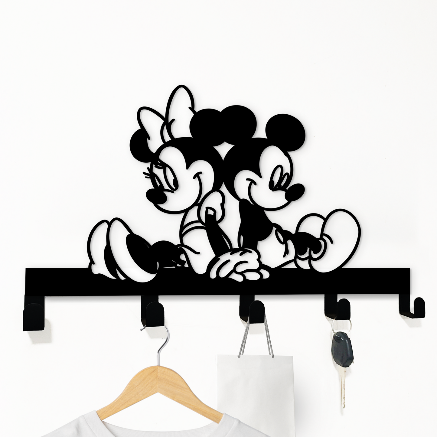 Mickey and Minnie Entryway Keyholder Hook