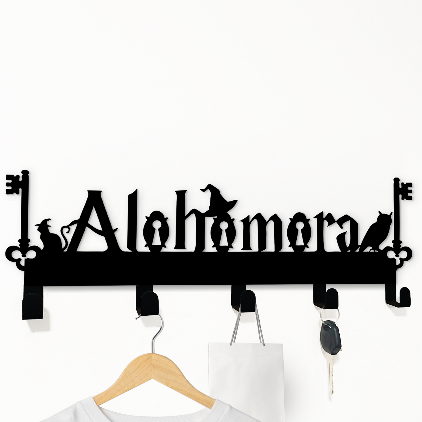 Alohomora Key hook | Magical Key Hook Sign | Metal Key Holder Home Decoration