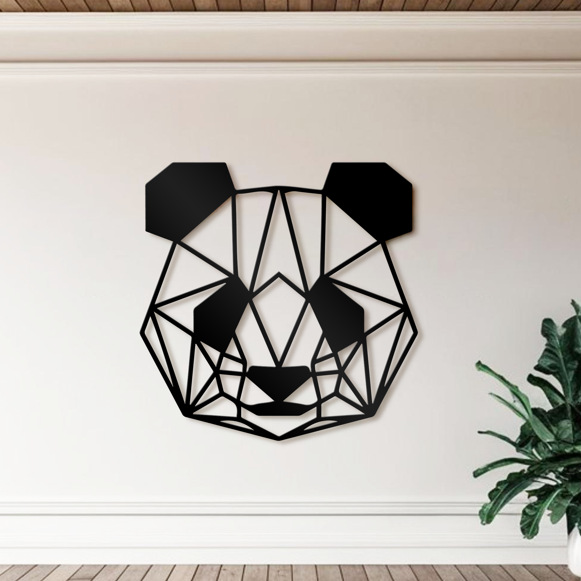 Cute Panda Face Metal Wall Art, Nursery Wall Decor, Kids Room Wall Art