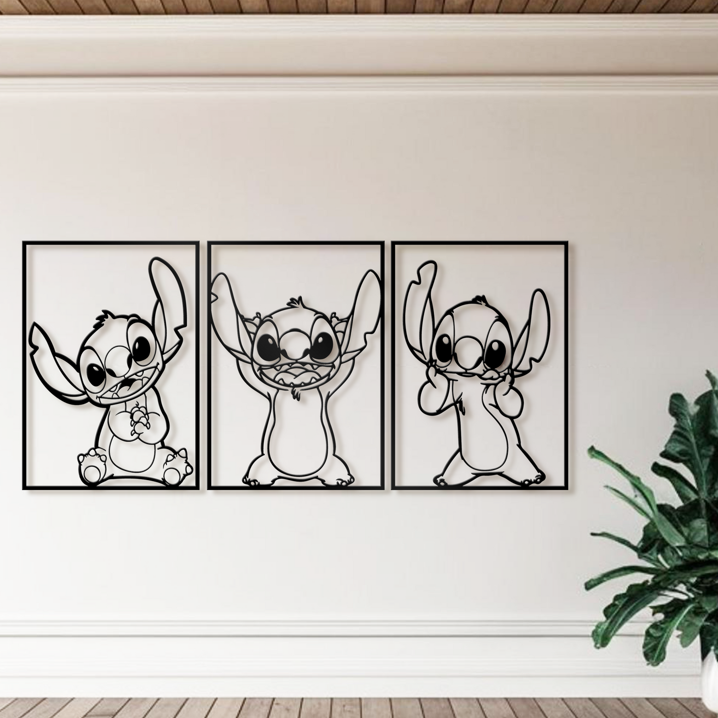 Cute Expressions Stitch Metal Wall Art, Nursery Wall Art, Gifts For Kids