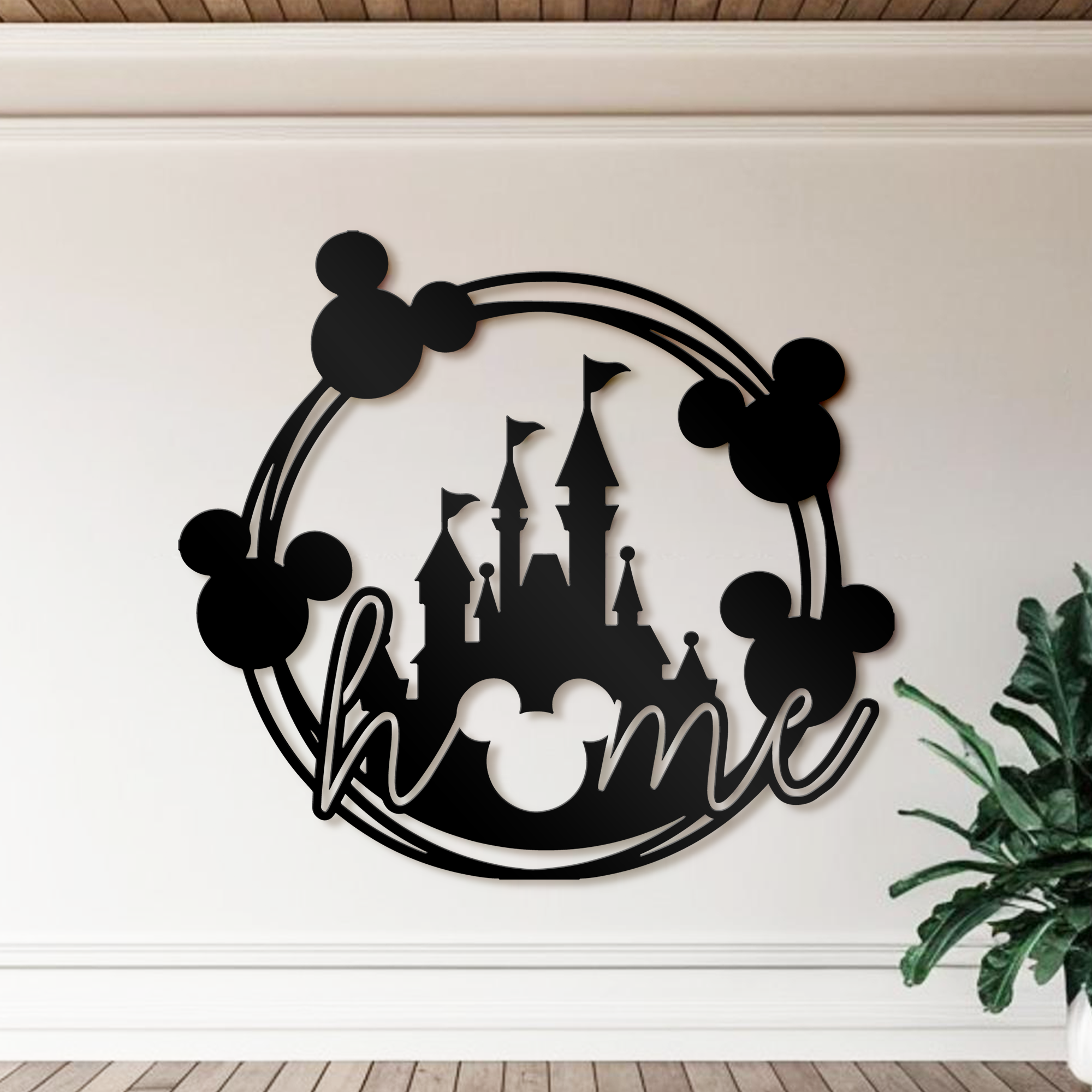 Mickey Castle Metal Wall Art, Disney Theme Home Decor