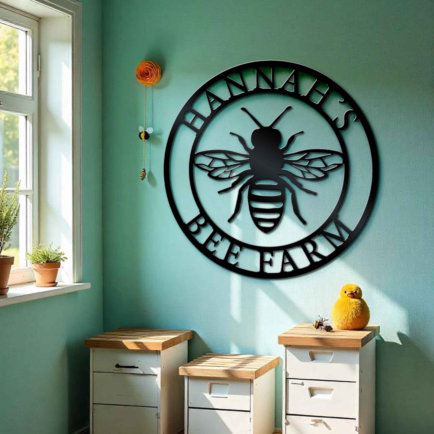 Custom Queen Bee Metal Wall Art - Queen Bee Metal Sign