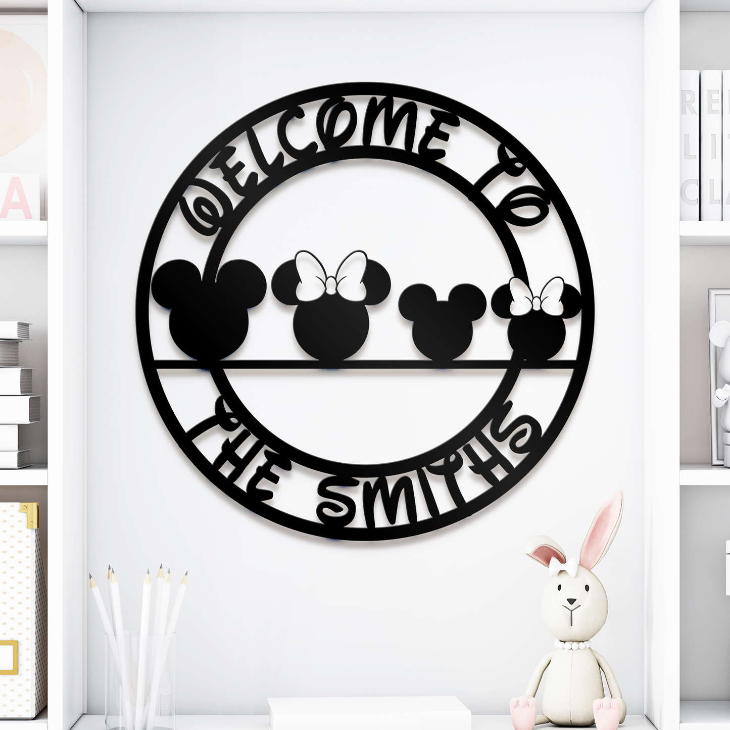 Mickey Head Welcome Metal Sign