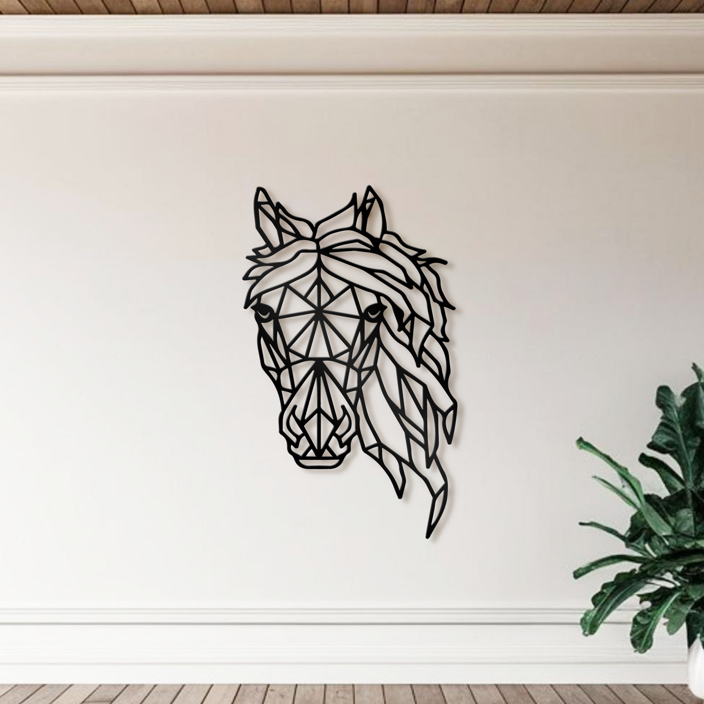 Geometric Horse Metal Wall Art, Wall Decoration Living Room