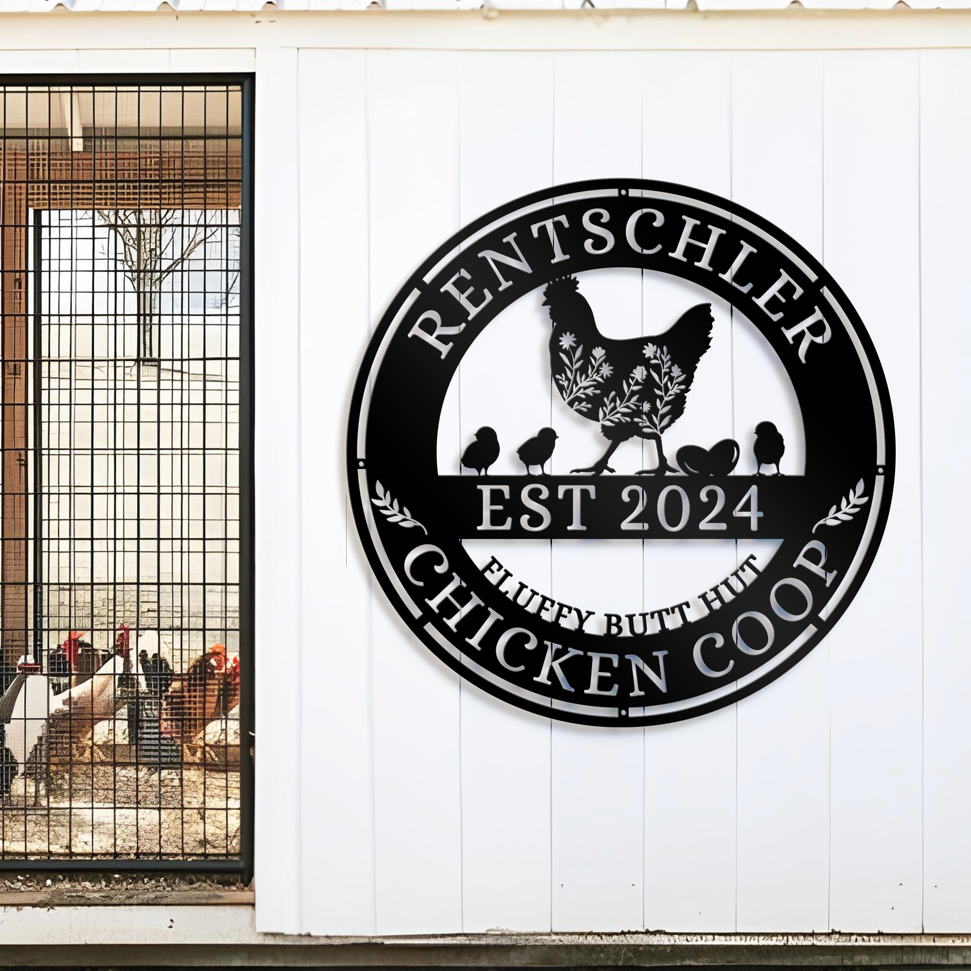 Customized Chicken Coop Metal Sign, Hen House Decor, Gift For Farmer