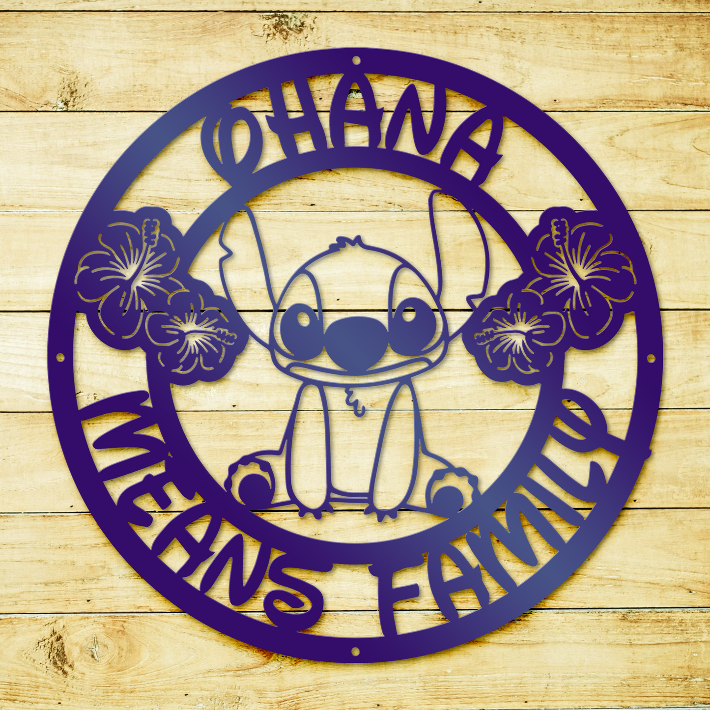 Cute Stitch Ohana Means Family Metal Sign, Stitch Home Entry Sign, Winter Festive Home Metal Decor, Christmas Decoration Metal Sign, Home And Wall Decor, Christmas Gifts