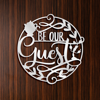 Be Our Guest Metal Wall Art, Disney Theme Home Decor