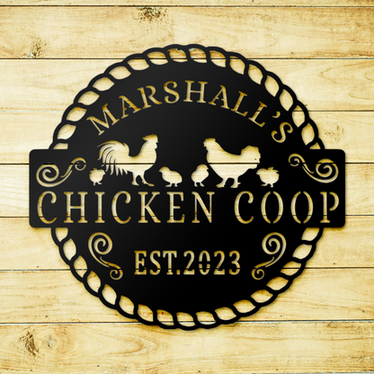 Name Chicken Coop Sign, Farm Fresh Eggs Sign