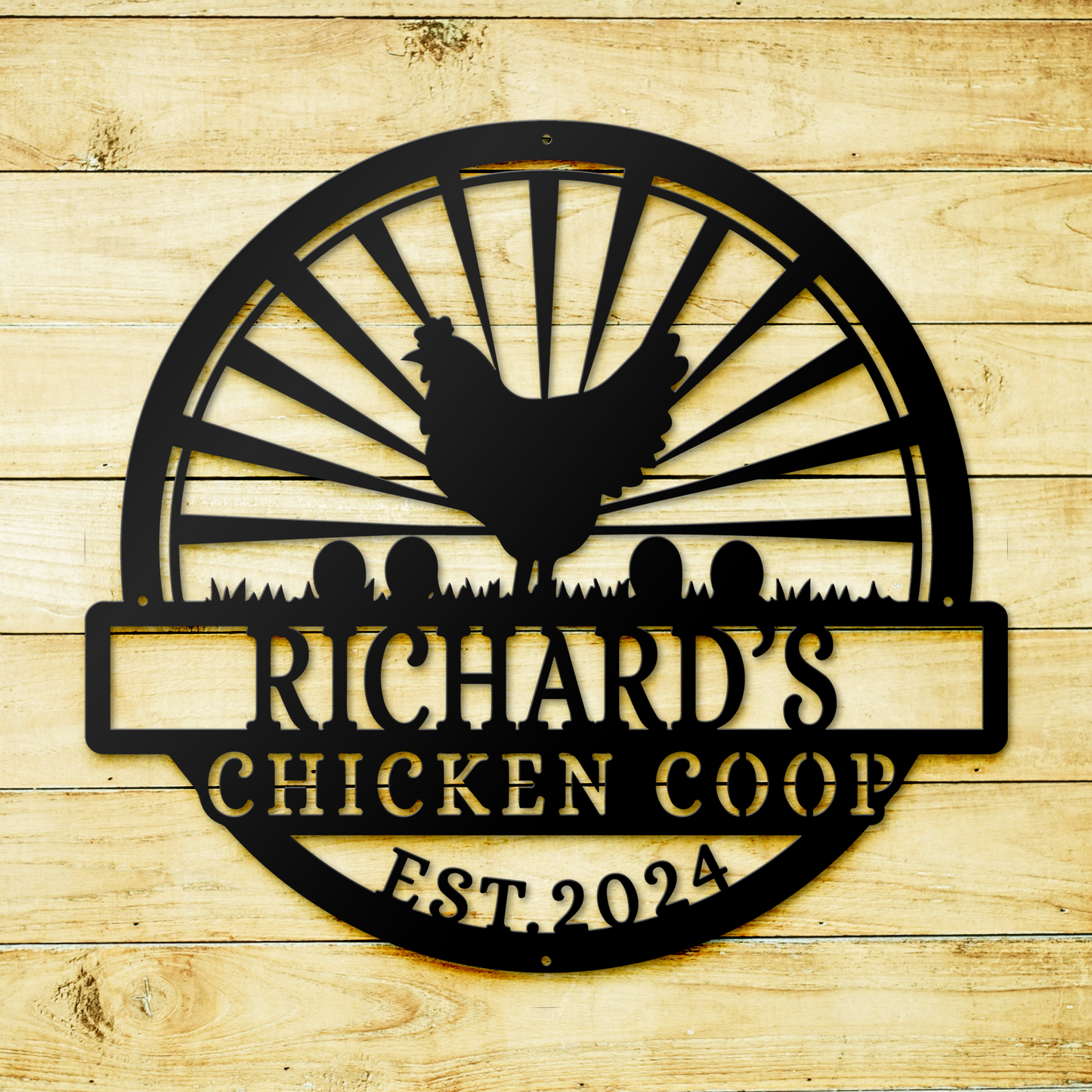 Custom Chicken Coop Metal Sign, Gift For Farmer, Hen House Decor