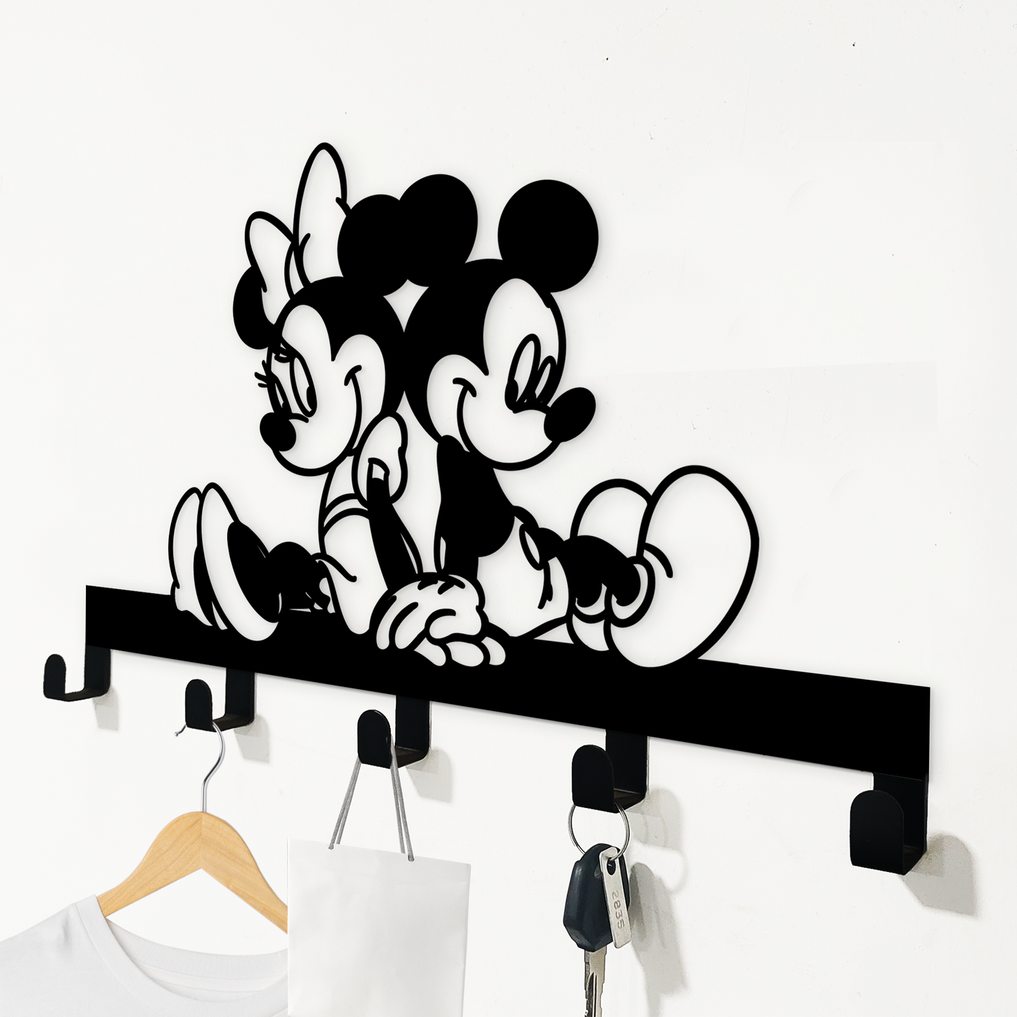 Mickey and Minnie Entryway Keyholder Hook