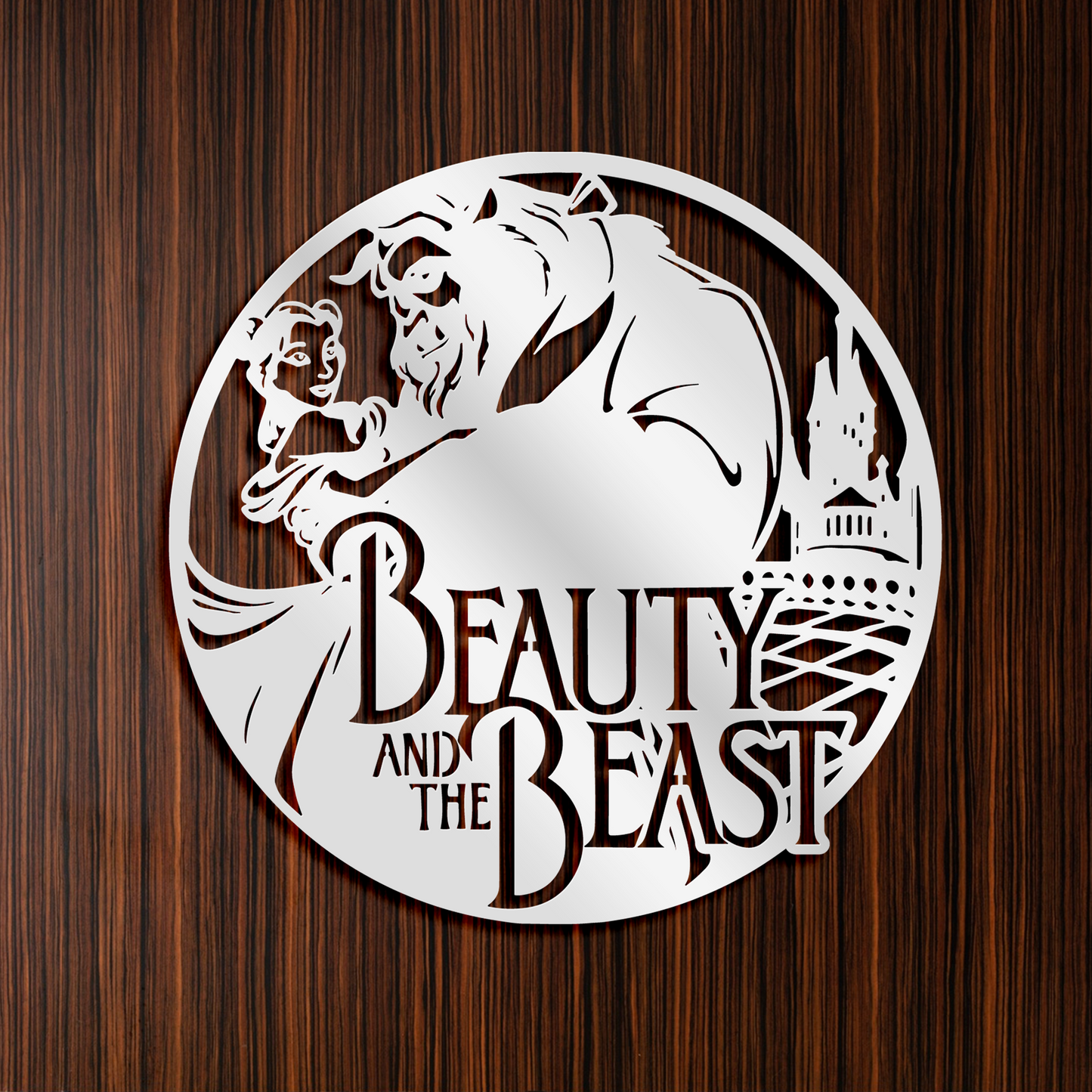 Beauty And The Beast Metal Wall Art, Disney Theme Home Decor