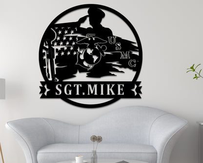 US Marine Metal Sign, Marine Metal Sign, USMC Sign, US Marine Sign, Retired Gift Ideas, American Eagle, Graduation Gifts, Birthday