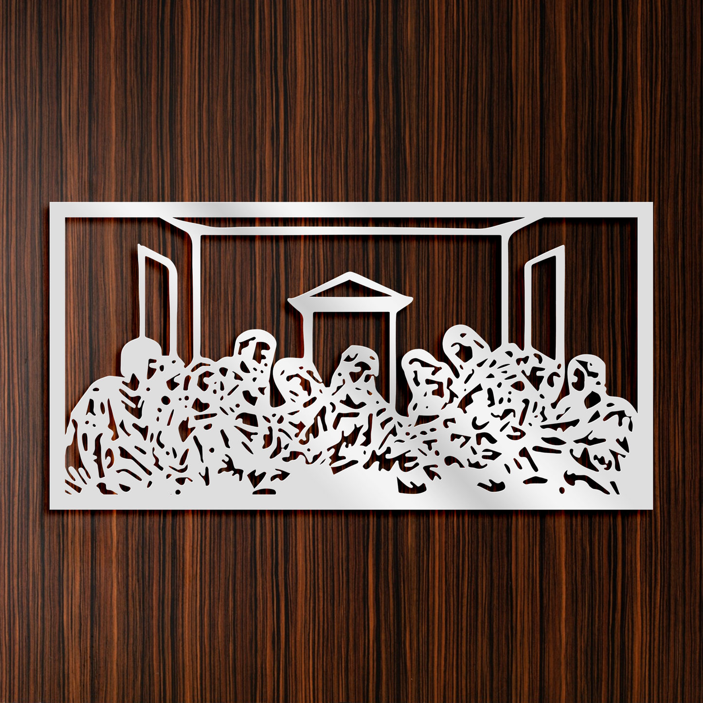 Last Supper Metal Wall Art, Leonardo Da Vinci Metal Wall Decor, Jesus Abstract Line Art