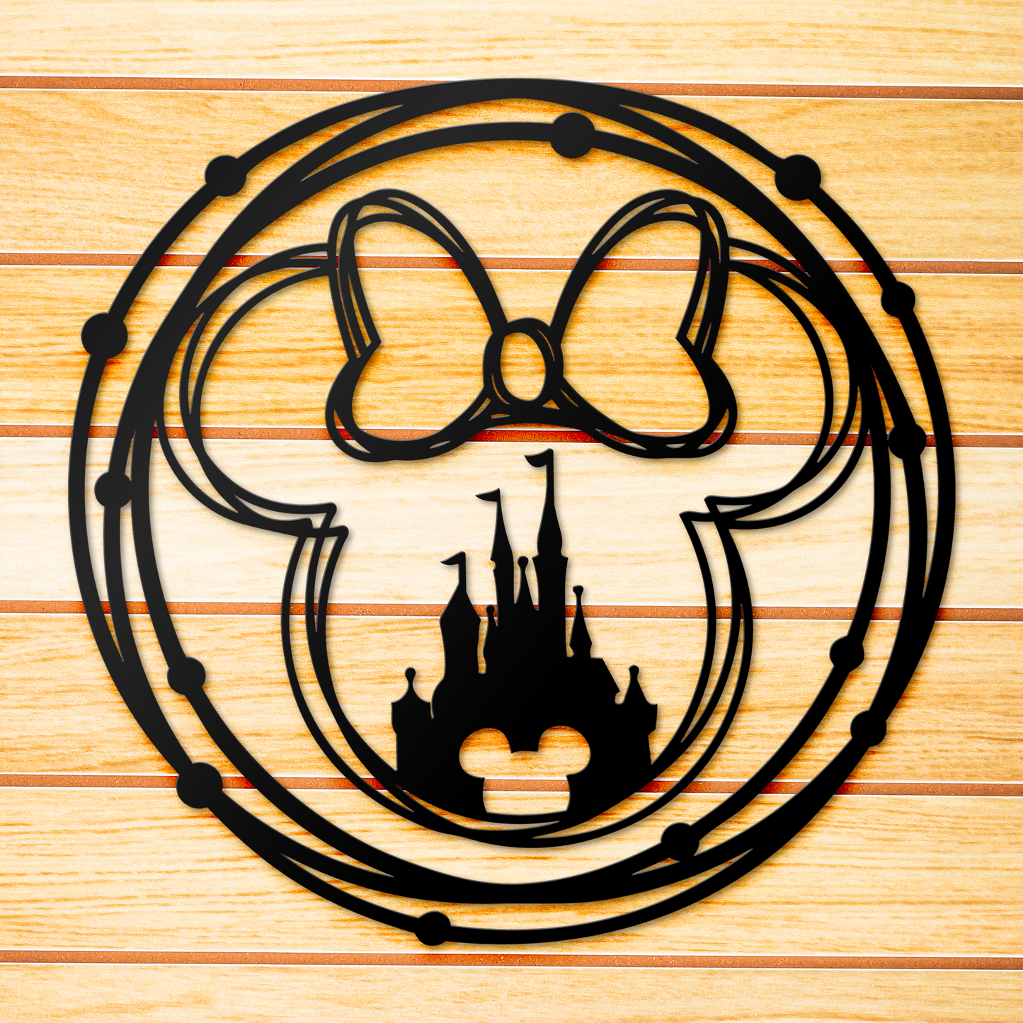 Mouse Head Outline Metal Decor - Mickey Castle Metal sign