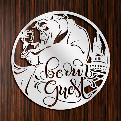 Be Our Guest Metal Wall Art, Disney Theme Home Decor