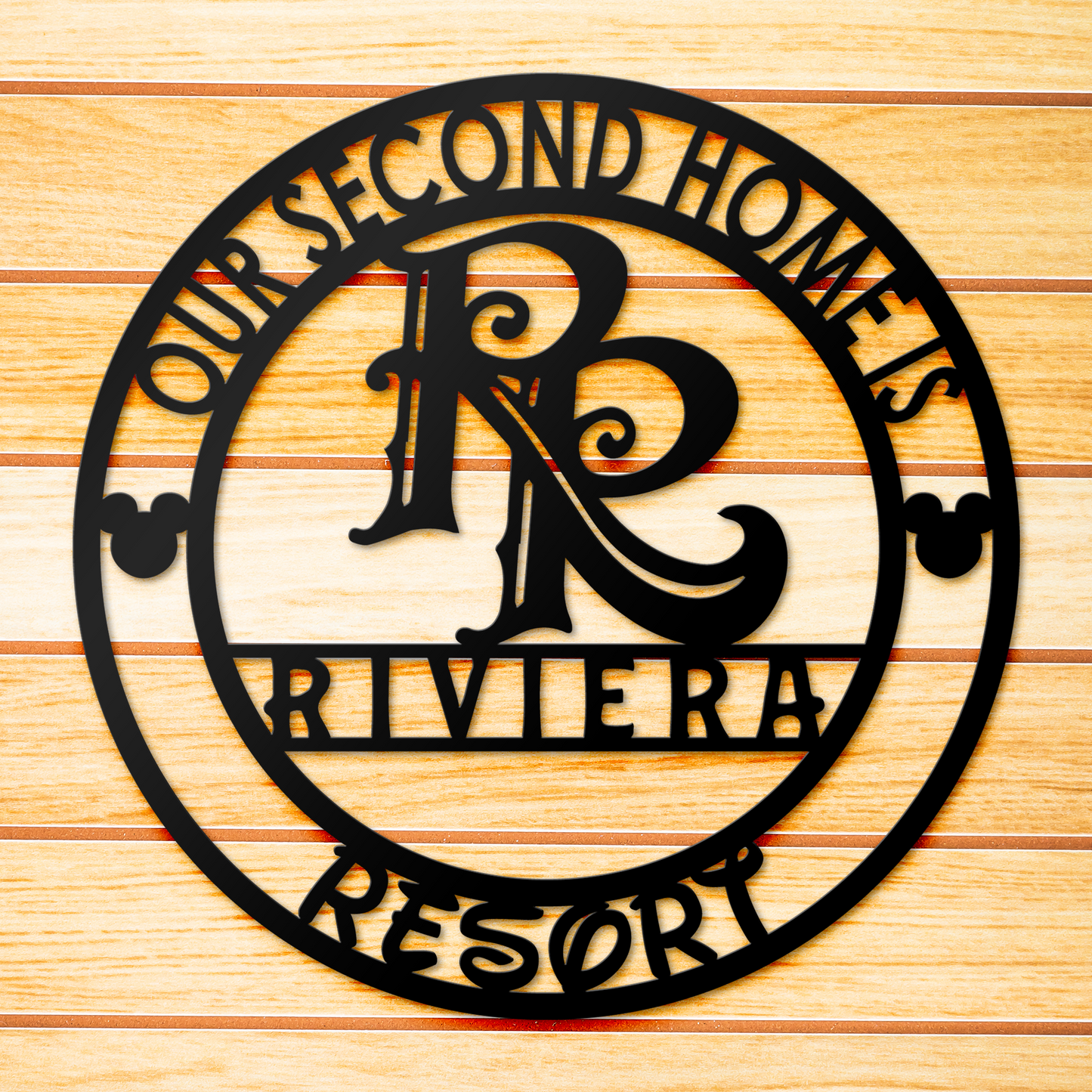 Our Second Home Is Riviera Resort Metal Sign