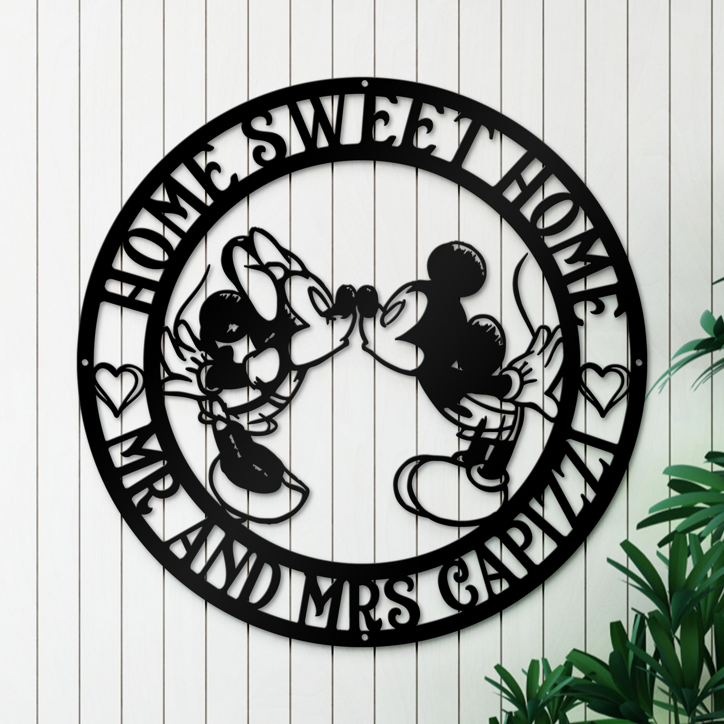 Mr and Mrs Metal Sign - Disney Metal Sign - Couples Name Sign - Valentine Gift