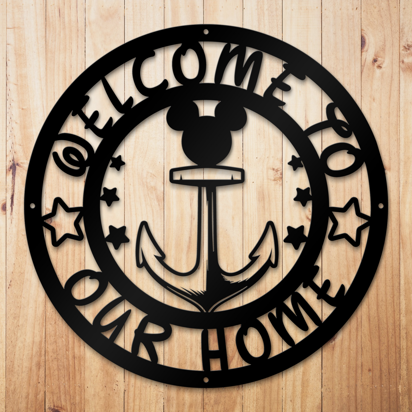 Welcome to Our Home Sign - Anchor Metal Sign