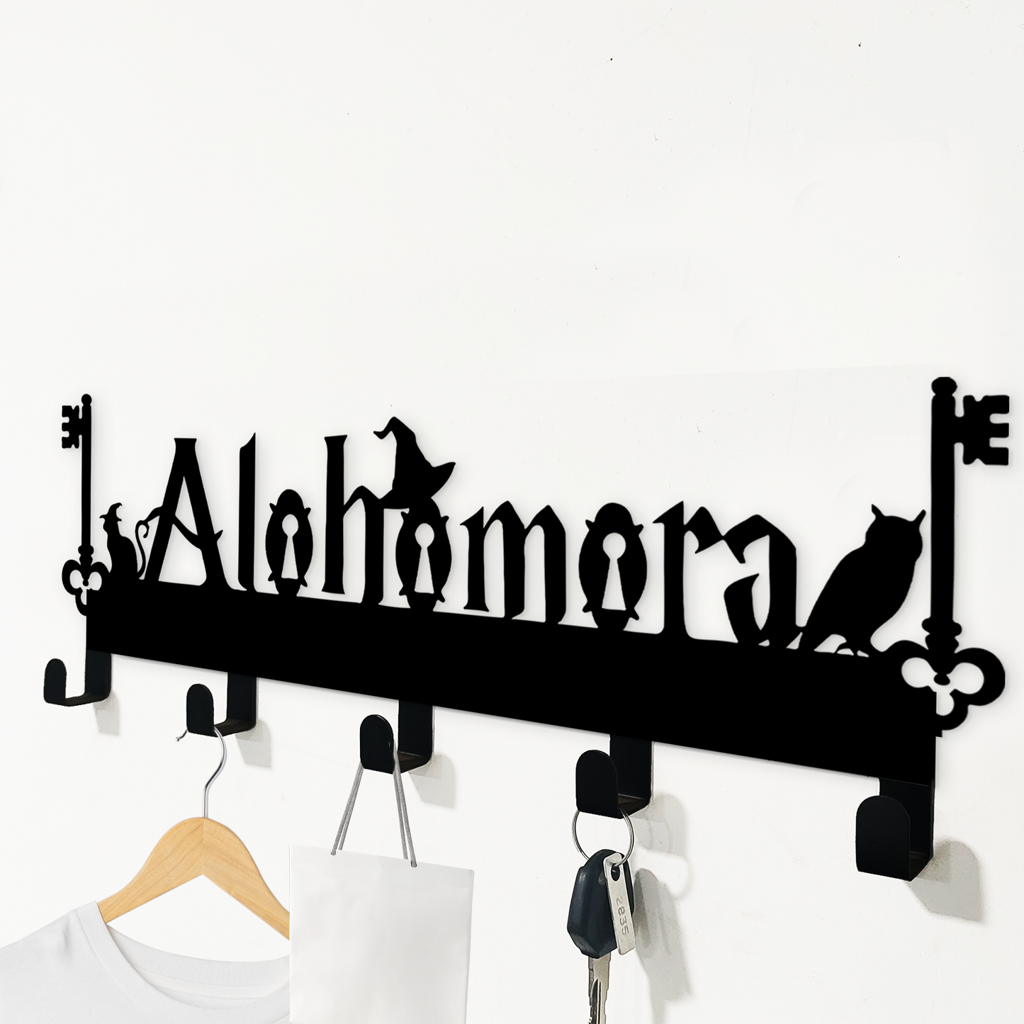 Alohomora Key hook | Magical Key Hook Sign | Metal Key Holder Home Decoration