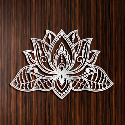 Metal Mandala Lotus Wall Art - Wall Decor Lotus Flower