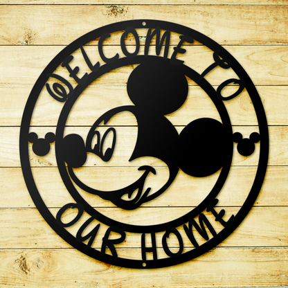 Personalized Disney Metal Sign, Mickey Sign Wall Decor