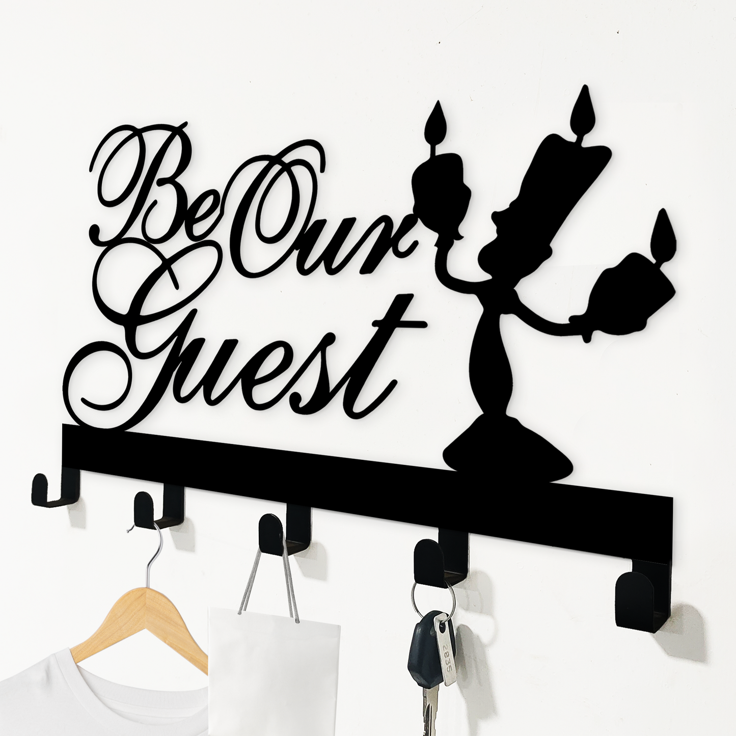 Be Our Guest Key Hanger - Candle Guest Theme Hooks