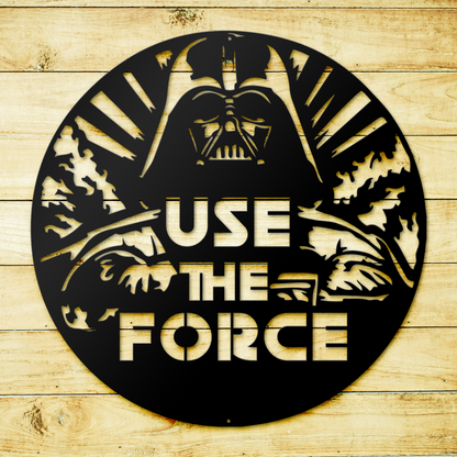 Use The Force Metal Sign, Mandalorian Metal Sign, Star War Quote Metal Sign, Home And Wall Decor, Front Door Decor, Winter Decor, Housewarming Gifts, Christmas Gifts