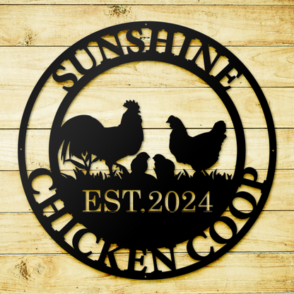 Chicken Metal Signs, Chicken Coop Sign