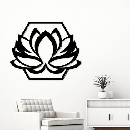 Lotus Flower Metal Wall Art - Garden Flower Gift