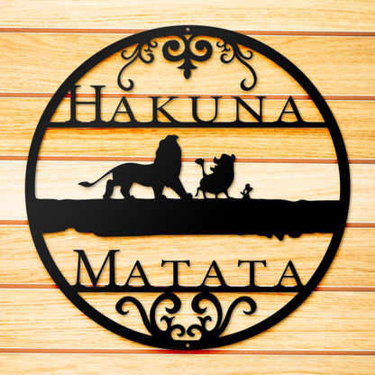 Disney Hakuna Matata Lion King Metal Sign