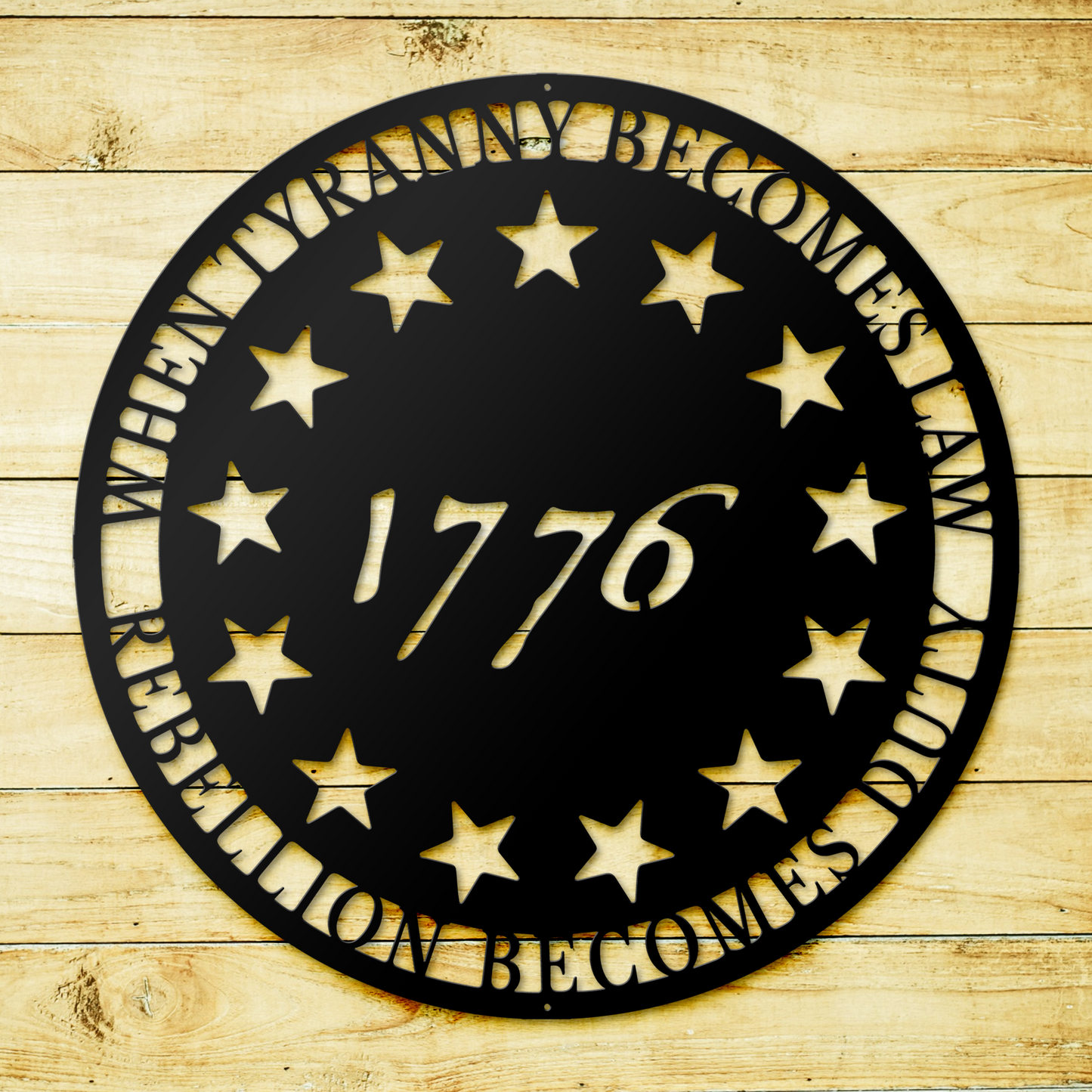 Metal USA 1776 Round Sign