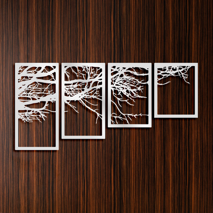 Tree Branches Metal Wall Art, Minimal Metal Wall Art, Tree Of Life Metal Wall Decor