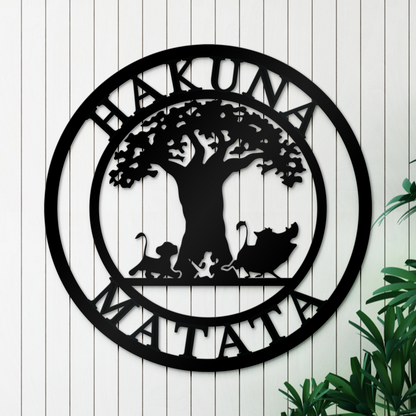 Hakuna Matata Metal Sign - Office Decor - Kids Winter