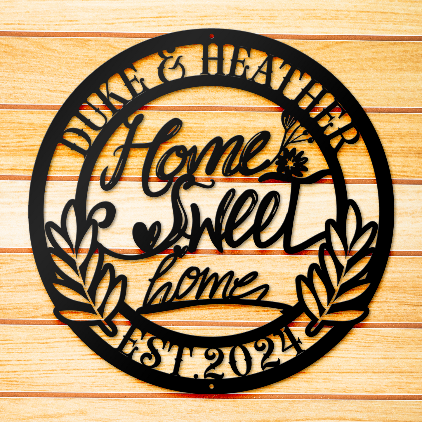 Custom Home Sweet Home Metal Sign, Couple Name Metal Sign, Home Decor