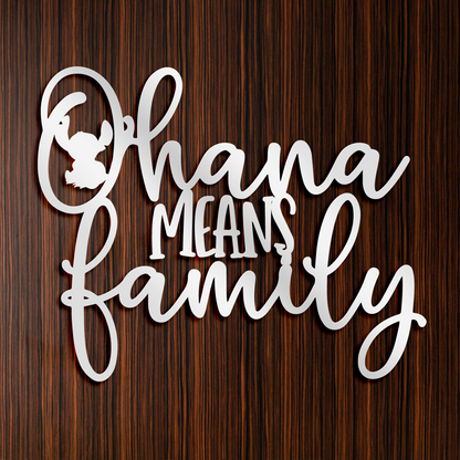 Ohana Means Family Metal Wall Art, Nursery Wall Art, Home Wall Decor