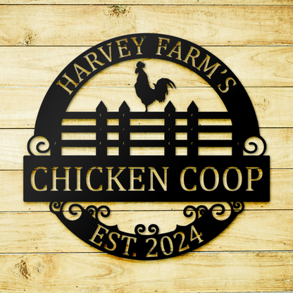 Custom Metal Signs, Chicken Coop Sign, Chicken Farm Sign